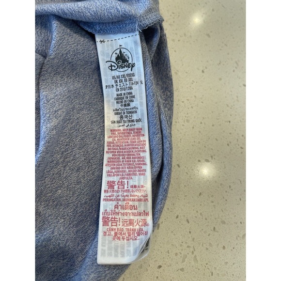 Disney World Mickey‎ Mouse Shirt Men XXL Heather Blue Navy Trim - Picture 4 of 10